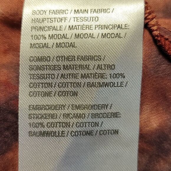 NWOT LOGO by Lori Goldstein Woven Tie-Dye Vest with Print Cotton Panels Sz M - Picture 11 of 12